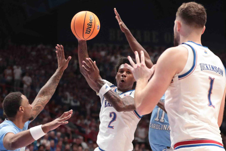 Former Wisconsin transfer helps No. 1 Kansas notch a top-10 win